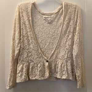 Arizona Jeans Co. Lace Cardigan 1X